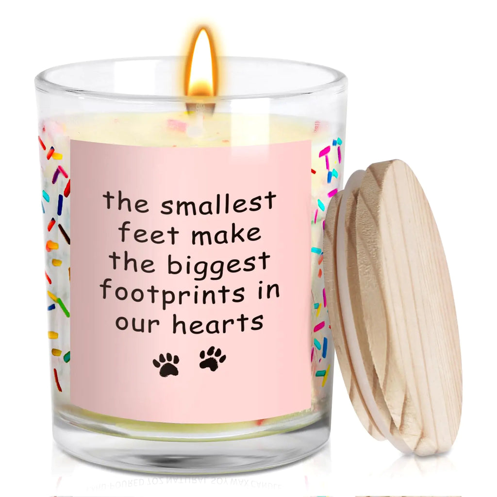 Dog Memorial Gifts for Loss of Dog Pet Memorial Gifts Pet Loss Gifts Bereavement Gifts Sympathy Candle Gift for Cats Dogs Passing Away The Smallest Feet