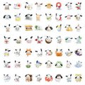 64 PCS Sanrio Waterproof Stickers - Pacha Dog & Puppy